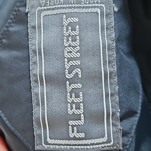 Black nylon jacket vintage open front puffy shoulders 18 XXL / XXXL. FLEETSTREET - Picture 9 of 11